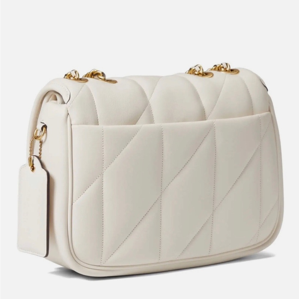 Coach Maddison Pillow Convertible Shoulder Bag NWT Largest size in Chalk - Picture 4 of 17